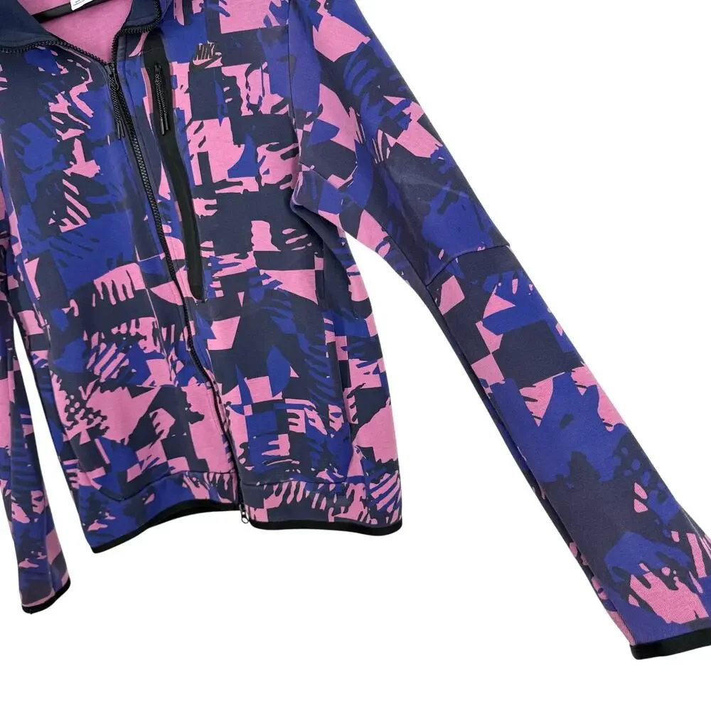 Nike Sportswear Mens Medium Tech Fleece Purple Full Zip Long Sleeve Jacket Top